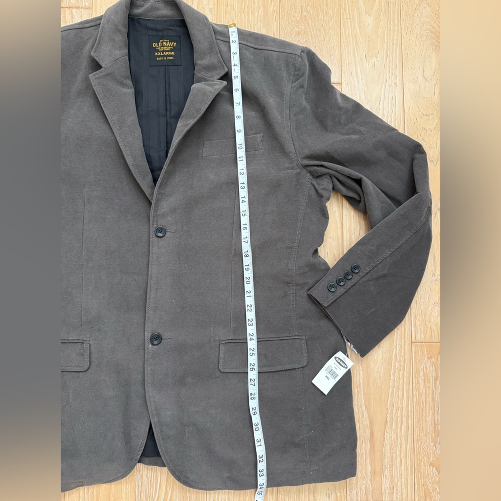 Men’s vintage Old Navy cotton‎ blazer size XXL gray preppy classic soft - Picture 6 of 8